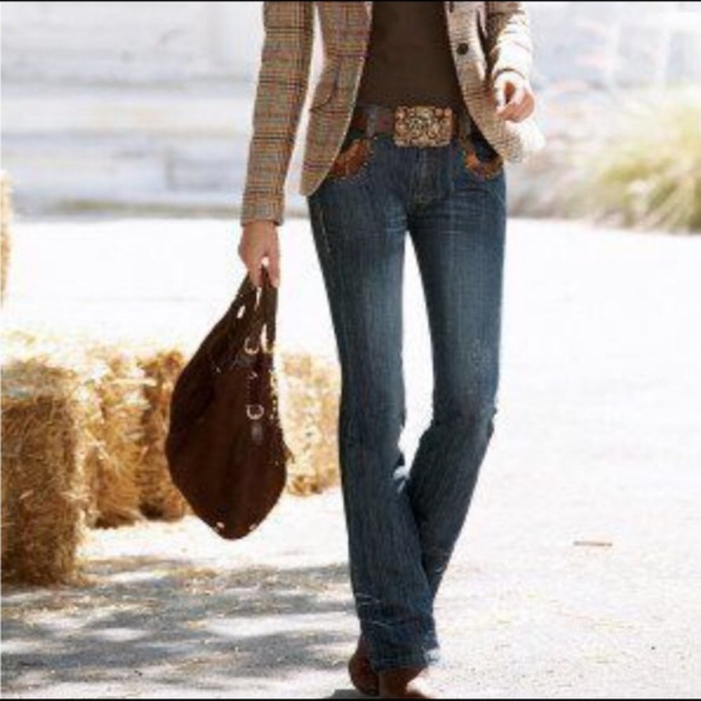 New Boston Proper Faux Leather Studded Jeans